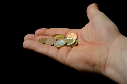 a handful of change to pay for