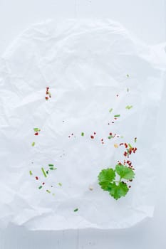 Herb and spices isolated on a white background