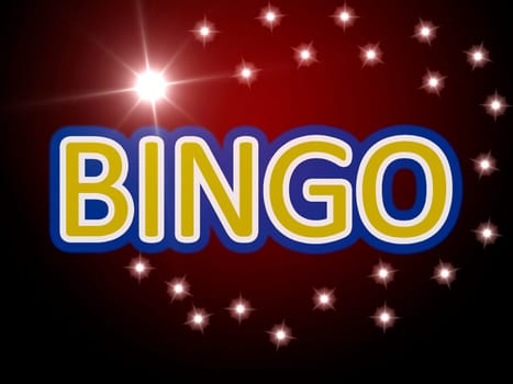 bingo word on a movie scene background