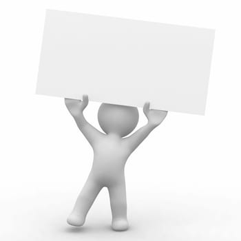 3d little person,carry a blank card that is easy to write your own information