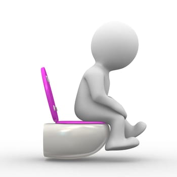 abstract 3d little person pee girl like style