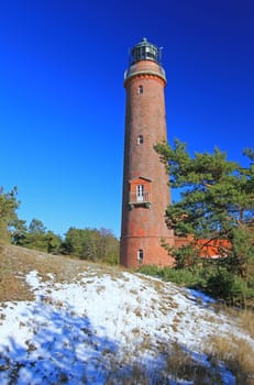 Lighthouse at Darsser Ort,Baltic Sea,National Park "Vorpommersche Boddenlandschaft"",Mecklenburg-Vorpommern,Germany"