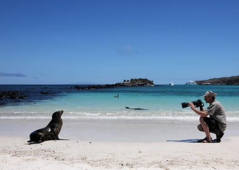 On Santa Fe Island in Galapagos