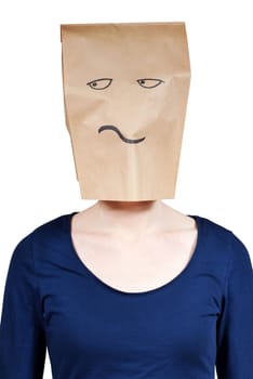 a bored or critical looking person, isolated