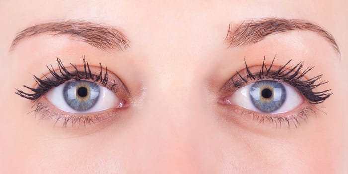 Beautiful close up of a caucasian women's eyes - Caucasian people