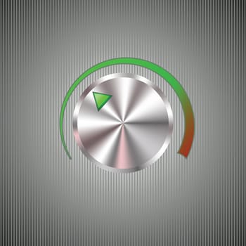 steel control button on line background for your design