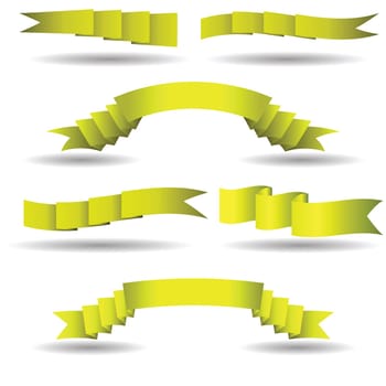 colorful illustration with yellow banners for your design