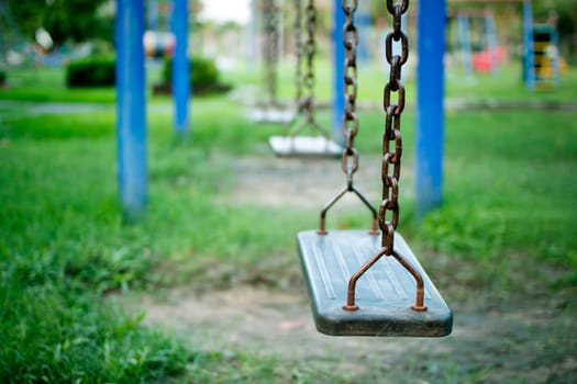 Swings, a playground for kids who like to play.