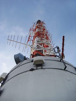 Antenna for radio and TV broadcasting on Stuttgart (Germany) TV tower