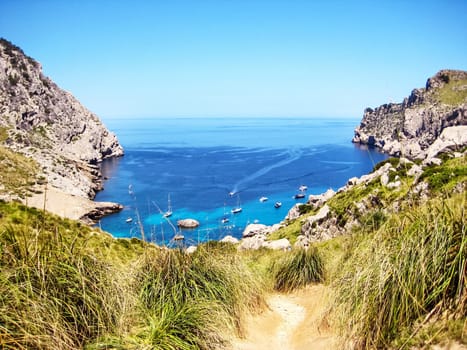 Cala Figuera, the Bay in the north of the island majorca