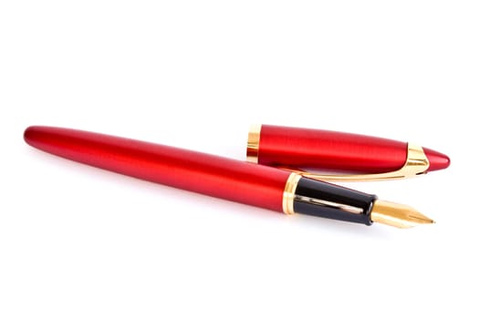 photo of the waterman ink pen with open cap  isolated on white