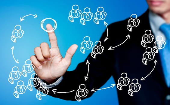 Concept of business people who have a need for cooperation in joint venture and sales.