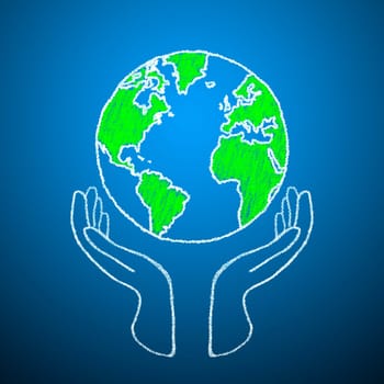 I love the idea of drawing the world. The world is in your hands.