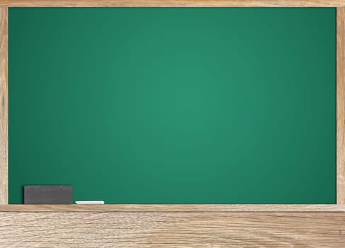 Blackboard is blank for writing your message.