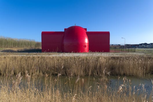 heat transfer station building in Almere, Netherlands. This station guarantees a continuously district heating for 11,000 households and companies in the newest residential area in Almere