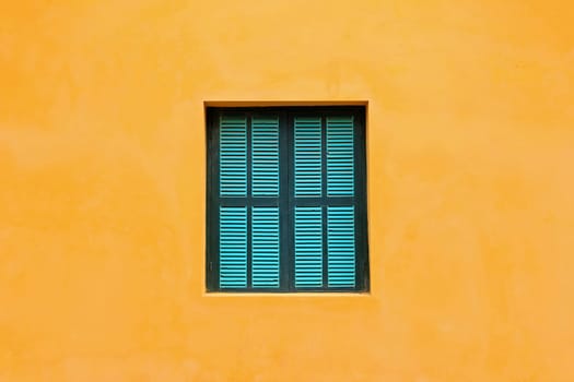 Windows, doors, walls yellow.