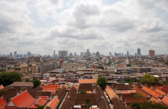 Bangkok city is a major tourist attraction. In Thailand.
