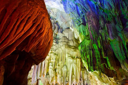 The stalactite cave in nature.