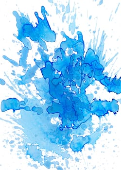Blobs of splashes grunge on white background