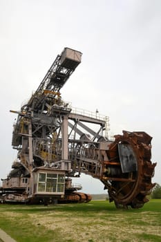Coal excavator in a disused open-cast mine