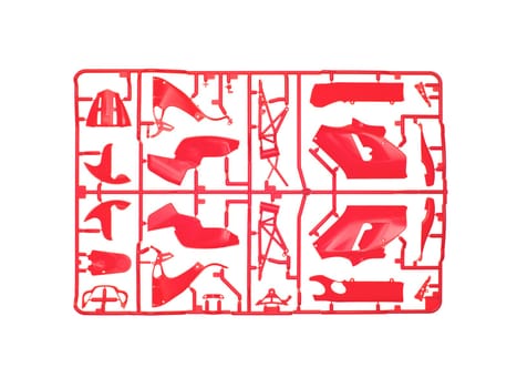 A plastic model kit on a white background