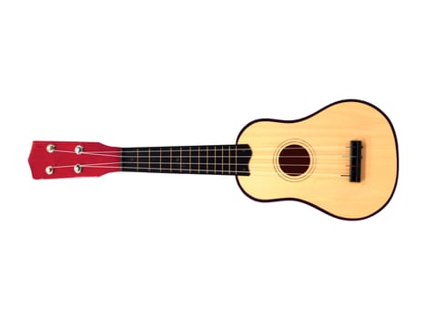 A guitar isolated against a white background