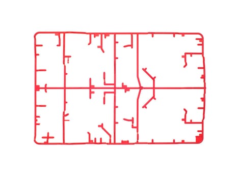 A plastic model kit on a white background