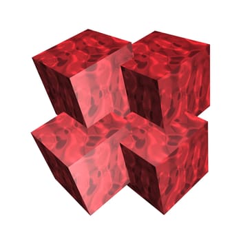 An abstract illustration of cubes on a white background
