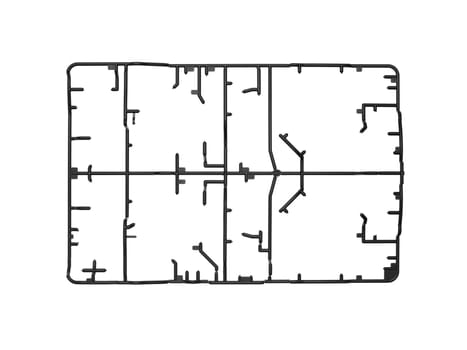 A plastic model kit on a white background