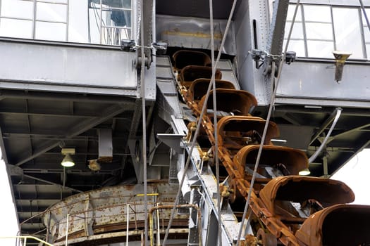 Coal excavator in a disused open-cast mine