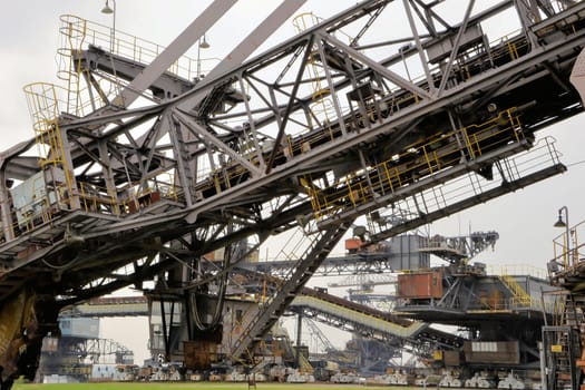Coal excavator in a disused open-cast mine