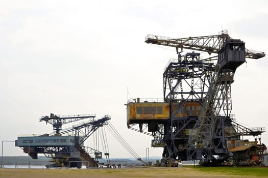 Coal excavator in an open-cast mine
