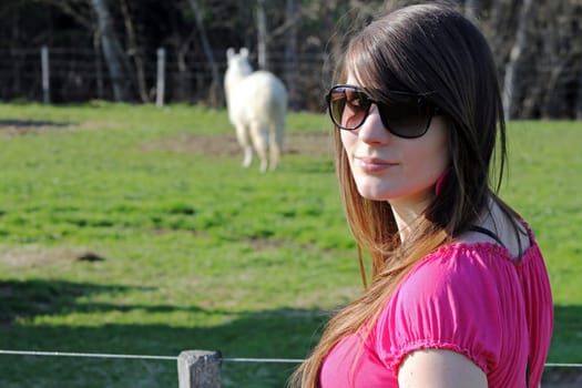 The Girl and the Llama