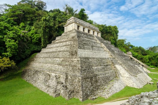 Temple of Inscriptions, the most important temple in the ancient Mayan city of Palenque