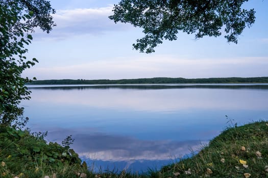 evening time at a lake