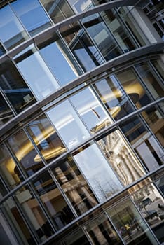 Detail of modern architecture of the Paul-Löbe House,Berlin