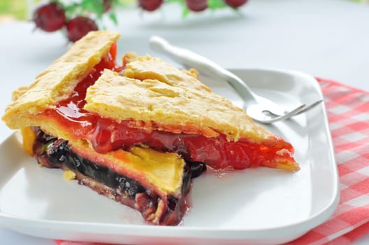 Sweet pie with jam