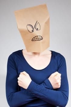 a angry looking person with fists up
