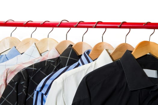 Cloth Hangers with Shirts