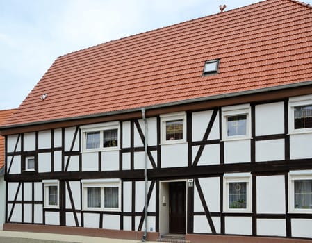 Half-timbered house in Oranienbaum