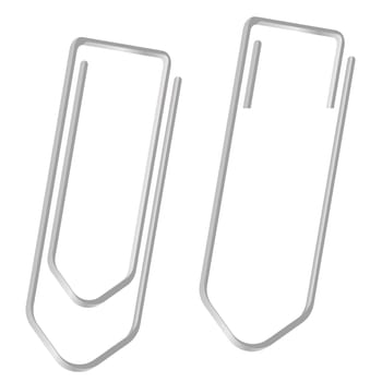 Paper clips clamped silver