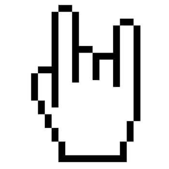 Pixel Graphics Hand - Rock
