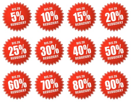 Discount Stickers - Red