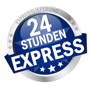 Button with banner " 24 HOURS EXPRESS """