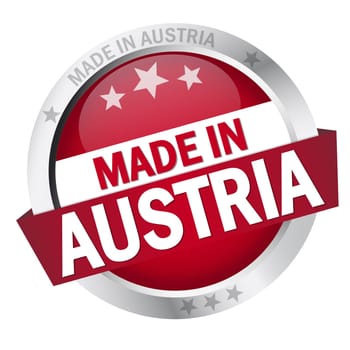 Button with banner " MADE IN AUSTRIA """