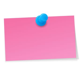 small note with pin
