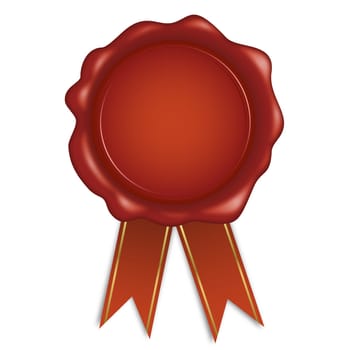 Wax seal with ribbons
