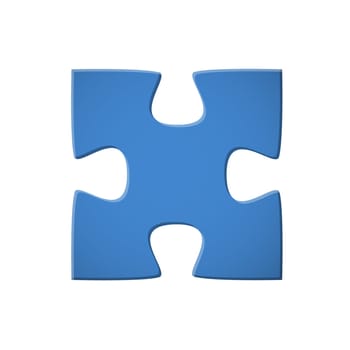 Puzzle piece blue