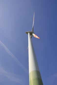 Close-up of a wind turbine