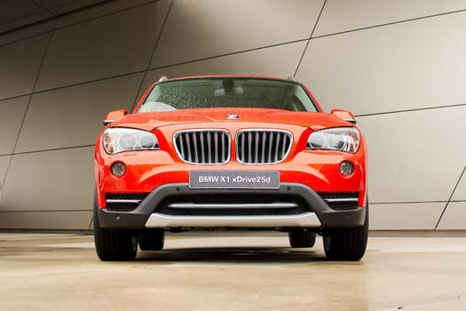 MUNICH - SEPTEMBER 19: New model BMW X1 at BMW Welt Expo center on September 19, 2012 in Munich
